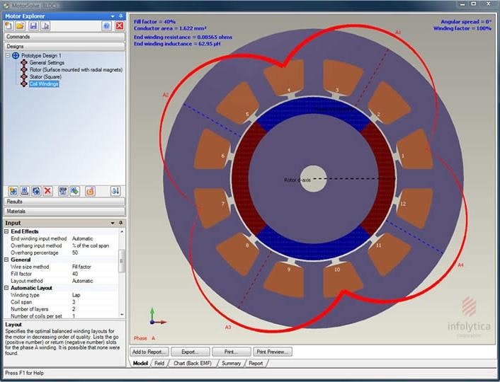 Coil winding layout